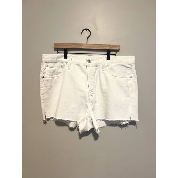 NWT Madewell Relaxed Denim Shorts in Tile White Women's Size 32 - Picture 4 of 14